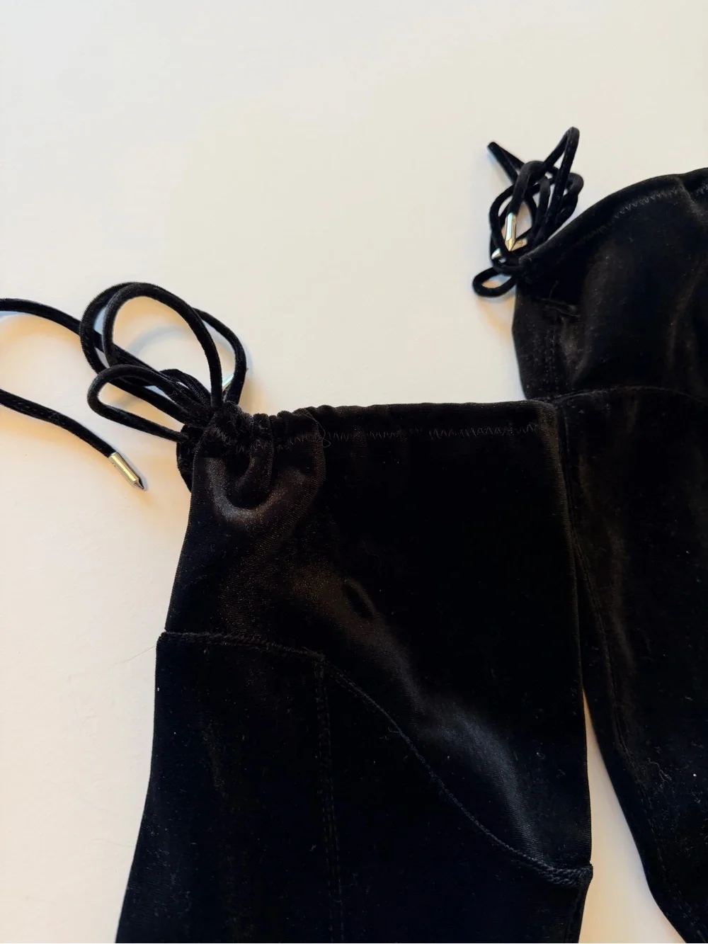 Marc Fisher Olympia over the knee velour boots, stretchy sock boots, black 8